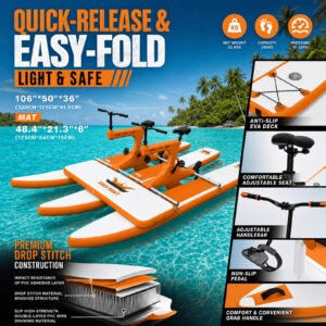 V2.0 Scenic Area Single Rider Water Bike, One-Piece Integrated Plastic Structure